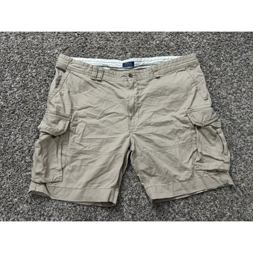 Polo Ralph Lauren Classic Polo Chino Cargo Shorts Men's Size 50B Beige Tan